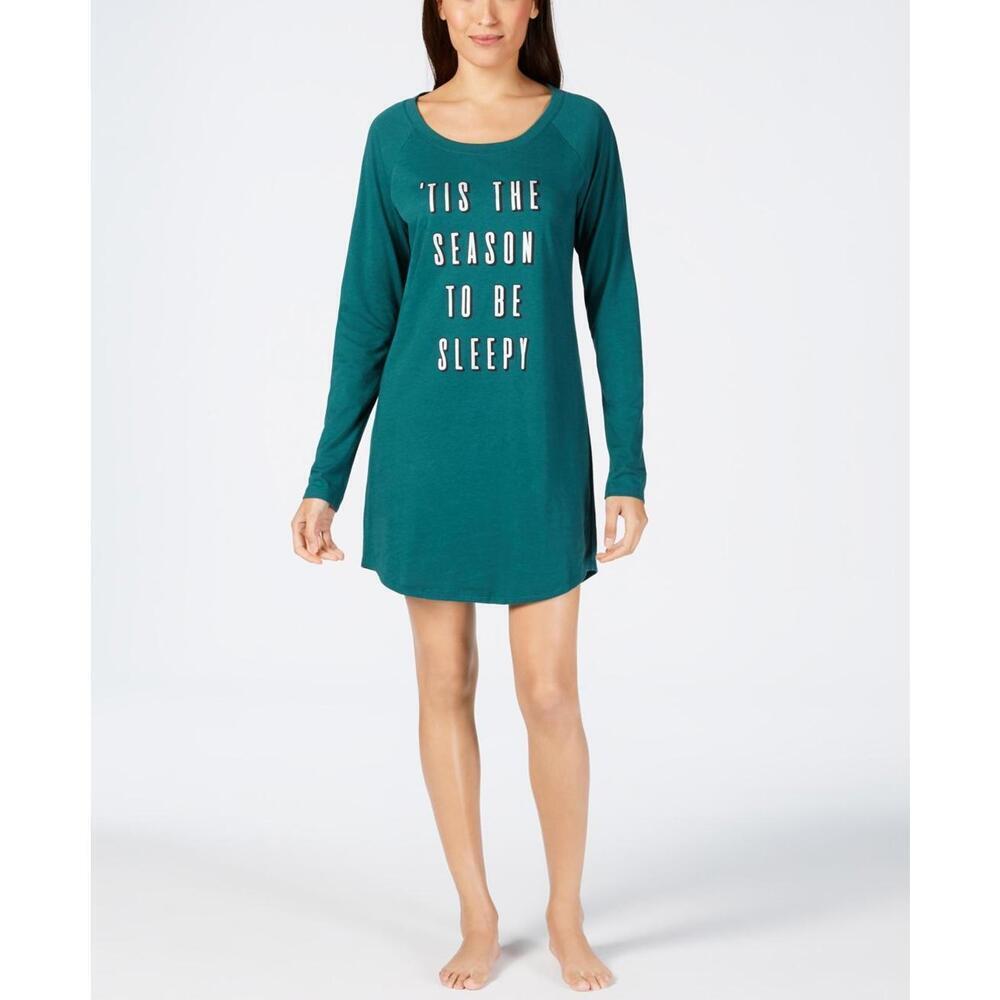 Jenni By Jennifer Moore Womens Graphic-Print Sleepshirt Size XS
